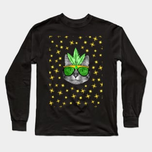 Mardi Gras Cat Long Sleeve T-Shirt